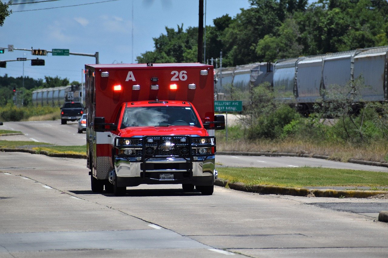 Ambulance service ready for emergency patient transfer